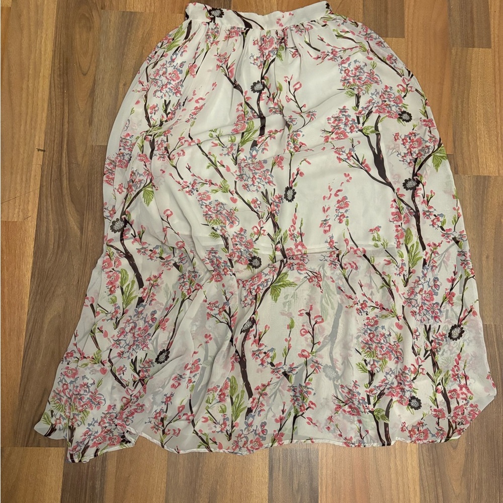 Floral Pink and Green Women's Skirt